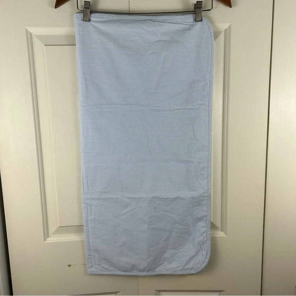 RN 59478 Teddy Bear Hot Air Balloon Hooded Towel Blanket Blue Gingham Plaid
